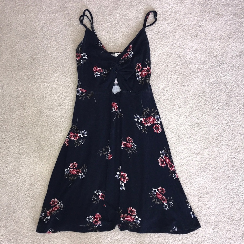 Navy Floral Summer Dress